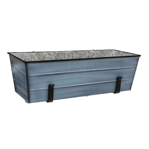 Achla Designs Medium Blue Flower Box with Clamp-On Brackets