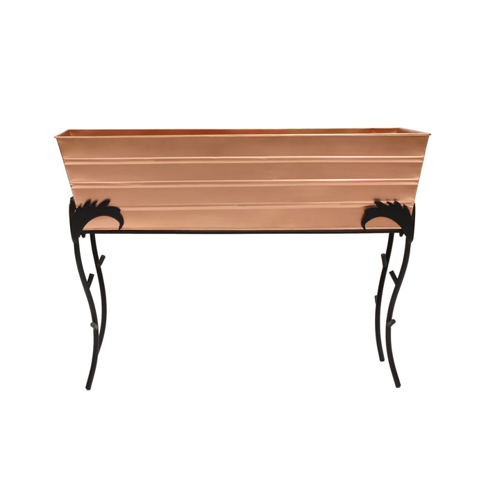 Achla Designs Large Copper Flower Box with Flora Stand, 25-in H