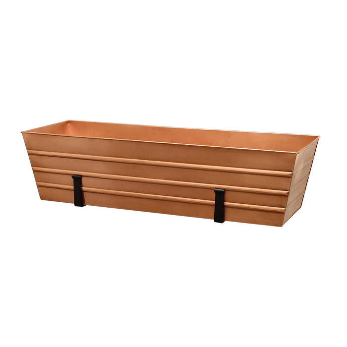 Achla Designs Large Copper Flower Box with Wall Brackets