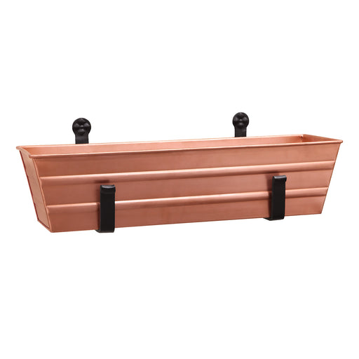Achla Designs Small Copper Flower Box with Wall Brackets