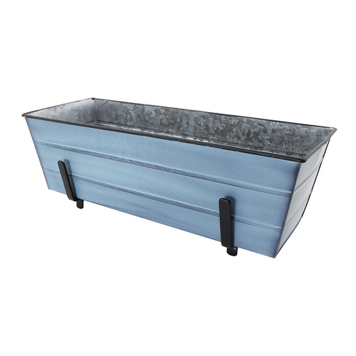 Achla Designs Medium Blue Flower Box with Brackets for 2 x 6 Railings