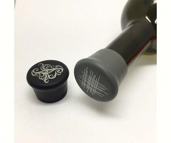 CapaBunga Swirl and Line Reusable Silicone Wine Bottle Cap