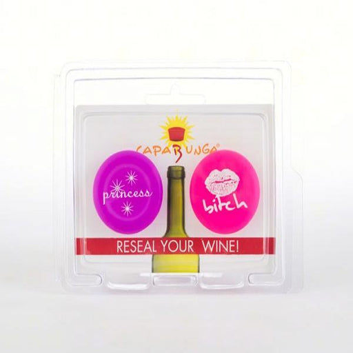 CapaBunga Princess and B*tch Reusable Silicone Wine Bottle Cap