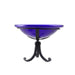 Achla Designs 12 Inch Cobalt Blue Crackle Birdbath with Tripod Stand