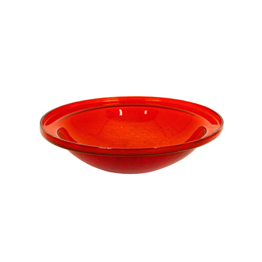 Achla Designs Crackle Glass  Bowl, 12-in, Red