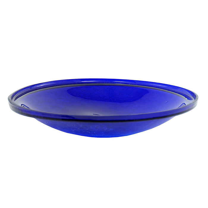 Achla Designs Crackle Glass Bowl, 14-in, Cobalt Blue