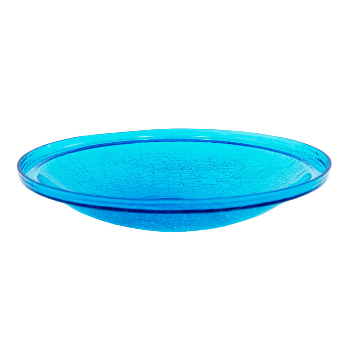 Achla Designs Crackle Glass Bowl, 14-in, Teal