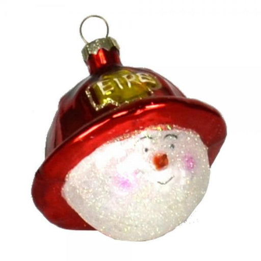 Fireman Snowman Red Ornament