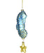 Twinkle Seahorse Blue Ornament