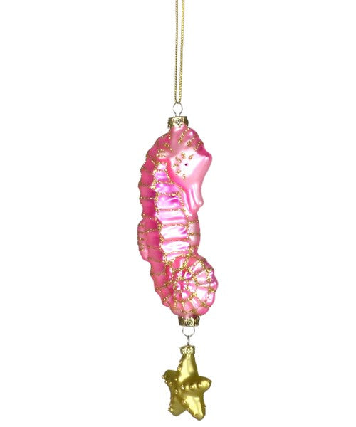 Twinkle Seahorse Pink Ornament