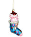Flamingo stocking stuffers Blue Ornament