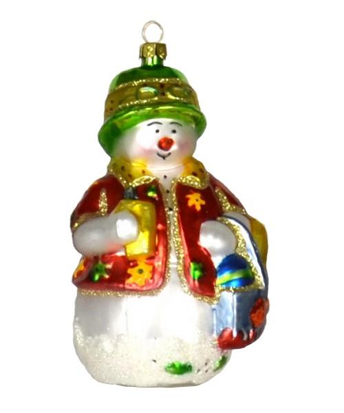 Beachy Snow Guy Ornament