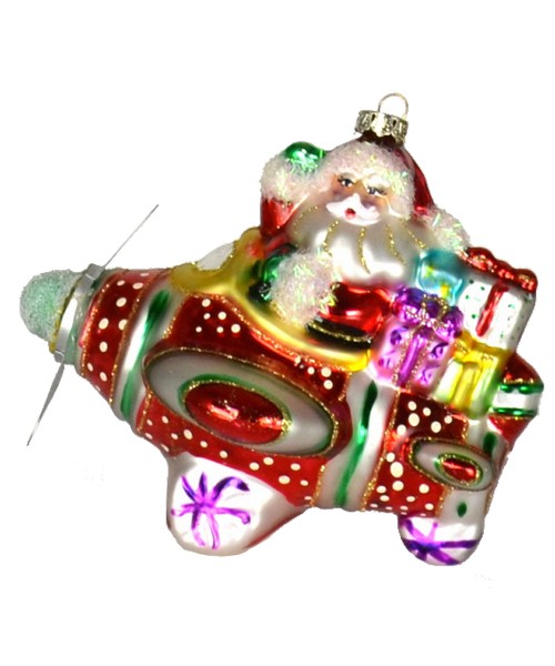 Santa Airplane Ride Ornament