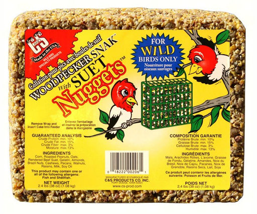 Woodpecker Snak with Suet Nuggets 2.4 lbs +Freight