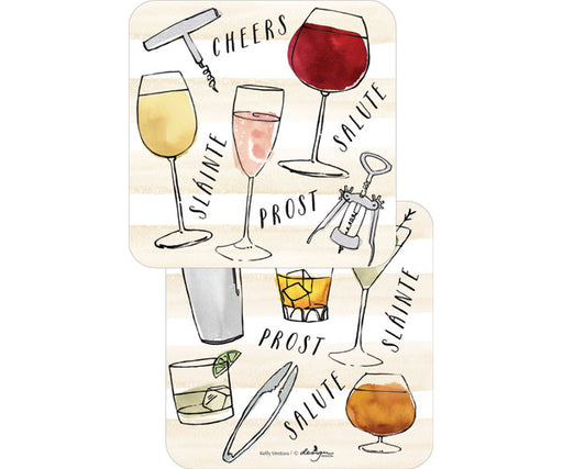 Wine Cheer Paper Coasters