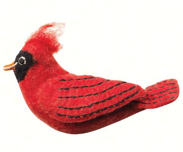 Cardinal Woolie Ornament - The Bird Shed
