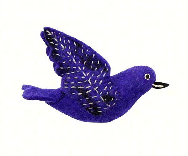Purple Martin Woolie Ornament