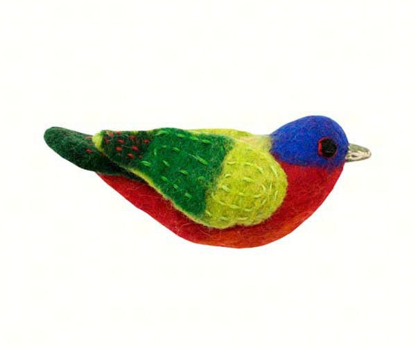 Painted Bunting Woolie Ornament