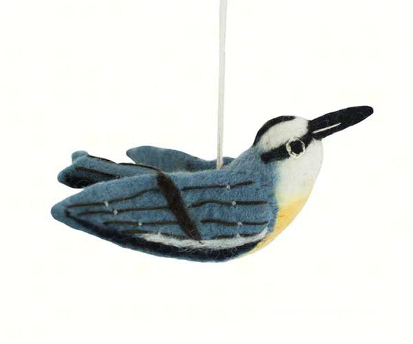Nuthatch Woolie Ornament