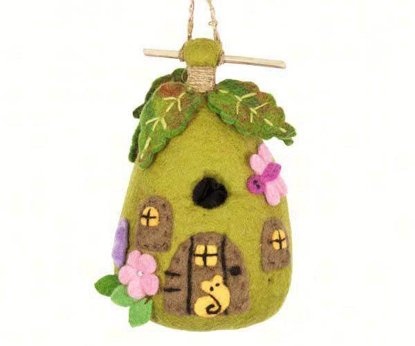 Fairy House Felt Bird House - The Bird Shed