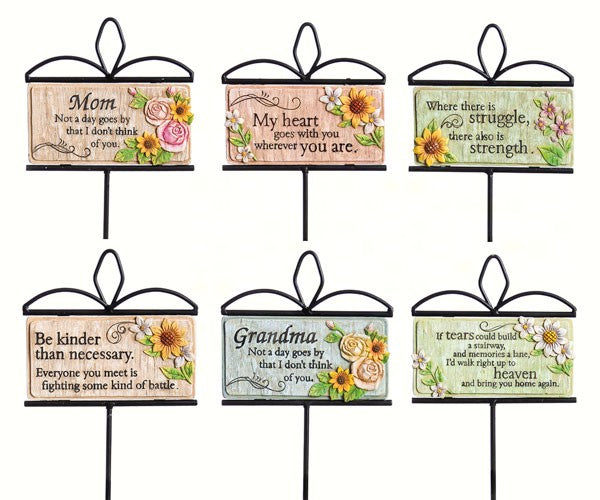 Wishgivers Simple Blessings Garden Stake 6 Piece Assortment