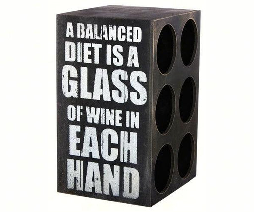 Balanced Wine Diet Wooden Plock Wine Bottle Holder