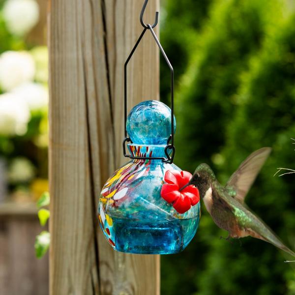 LunaLite  Globe Hummingbird Feeder - Blue
