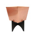 Achla Designs Zaha II Planter with Copper Plated Flower Box