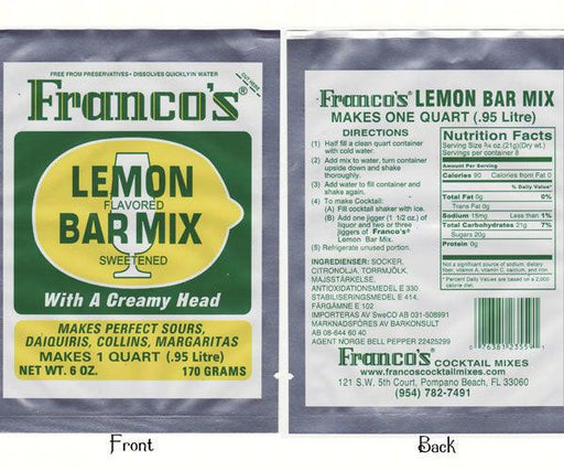 Franco's Lemon Bar Mix