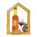 Stained Glass Small Wine with Cheese and grapes Scene Steeple Window Panel