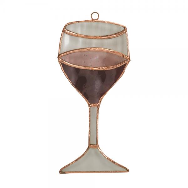 Stained Glass Wine Glass Suncatcher