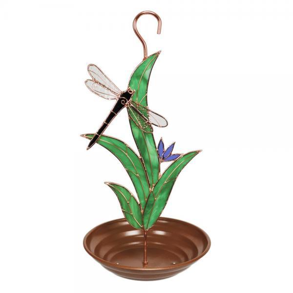 Dragonfly with Leaves Bird Feeder