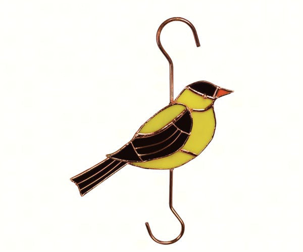 Stained Glass Goldfinch Garden Hook