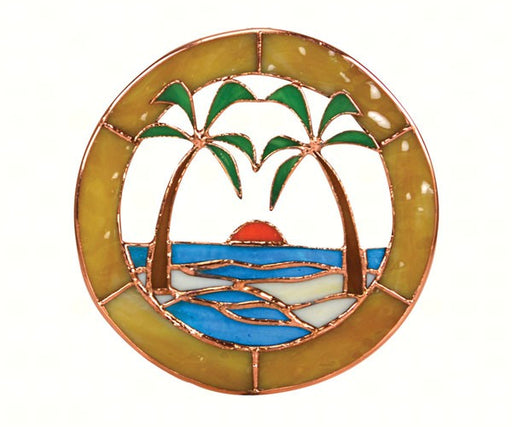 Small Palm Tree Window Panel