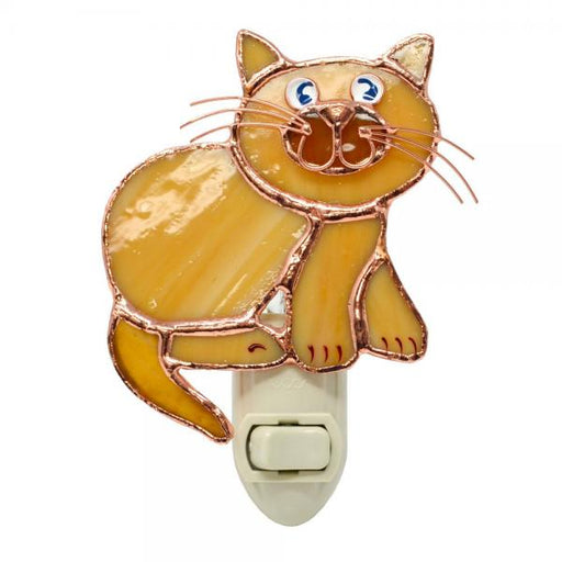 Stained Glass Tan Cat Nightlight