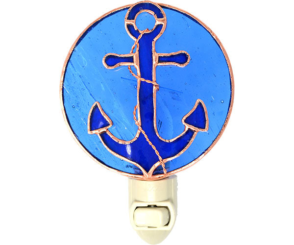 Stained Glass Anchor Nightlight