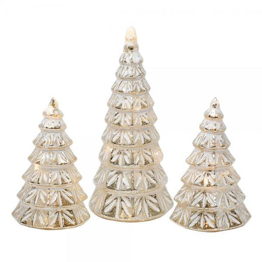 LED Silver Trees 3 pc set