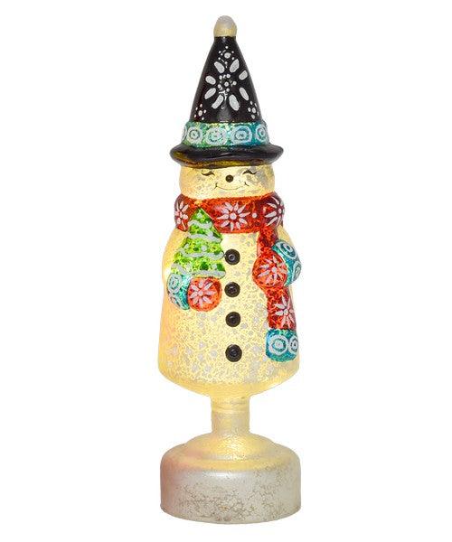 LED Glass Snowman