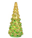 LED Small Green & White Glass Tree