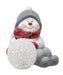 Sitting Snowman with LED Snowball