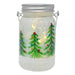 Christmas Trees Frosted LED Mason Jar