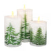 3pc Pine Tree LED Candle set