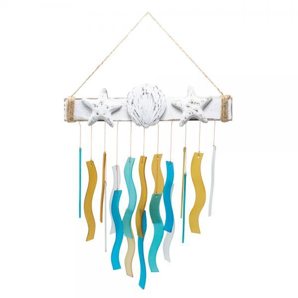 Beachy Icons Wavy Glass Chime