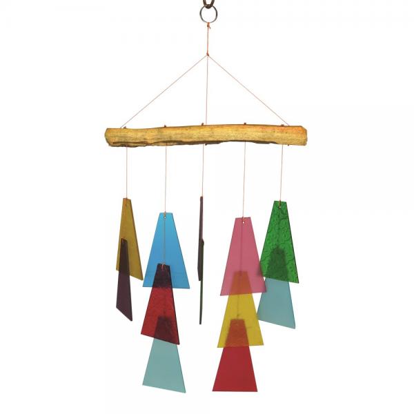 Recycled Trapezoid Glass Chime