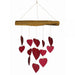 Red Hearts Glass Chime