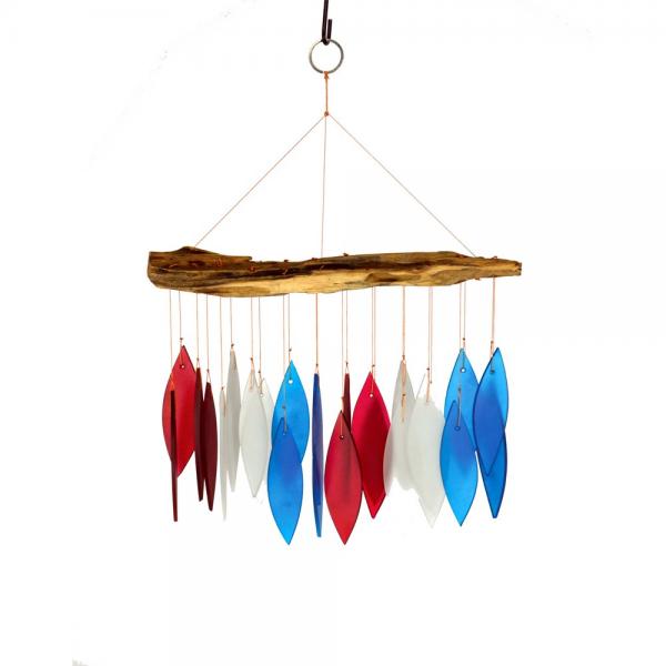 Red White and Blue Glass Chime