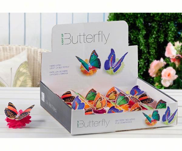 LED Lighted Butterfly Teallite with Display