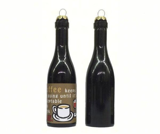 Coffee Keeps me going until it's acceptable to drink wine! Clever Saying Ornament