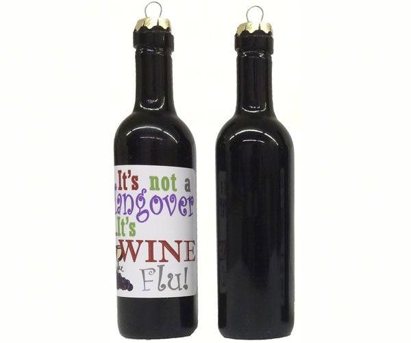 It's not a hangover, its wine flu Clever Saying Ornament