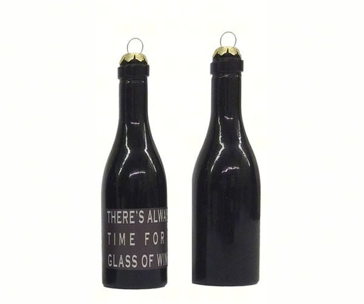 There's always time for a glass of wine Clever Saying Ornament